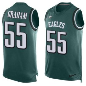 Wholesale Cheap Nike Eagles #55 Brandon Graham Midnight Green Team Color Men\'s Stitched NFL Limited Tank Top Jersey