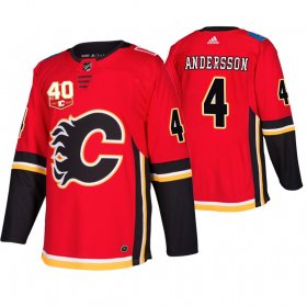Wholesale Cheap Adidas Calgary Flames #4 Rasmus Andersson 40th Anniversary Third 2019-20 NHL Jersey