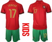 Wholesale Cheap 2021 European Cup Portugal home Youth 17 soccer jerseys