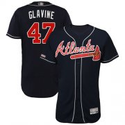 Wholesale Cheap Braves #47 Tom Glavine Navy Blue Flexbase Authentic Collection Stitched MLB Jersey