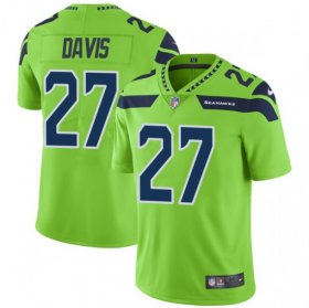 Wholesale Cheap Nike Seahawks #27 Mike Davis Green Men\'s Stitched NFL Limited Rush Jersey