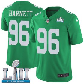 Wholesale Cheap Nike Eagles #96 Derek Barnett Green Super Bowl LII Youth Stitched NFL Limited Rush Jersey