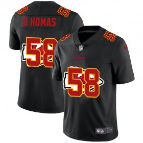 Wholesale Cheap Kansas City Chiefs #58 Derrick Thomas Men\'s Nike Team Logo Dual Overlap Limited NFL Jersey Black