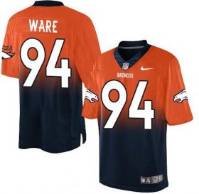 Wholesale Cheap Nike Broncos #94 DeMarcus Ware Orange/Navy Blue Men\'s Stitched NFL Elite Fadeaway Fashion Jersey