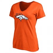 Wholesale Cheap Women's Denver Broncos Pro Line Primary Team Logo Slim Fit T-Shirt Orange