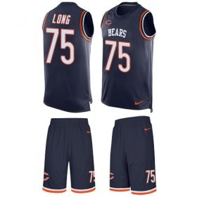 Wholesale Cheap Nike Bears #75 Kyle Long Navy Blue Team Color Men\'s Stitched NFL Limited Tank Top Suit Jersey