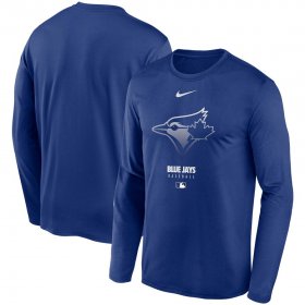 Wholesale Cheap Men\'s Toronto Blue Jays Nike Royal Authentic Collection Legend Performance Long Sleeve T-Shirt