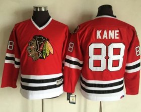 Wholesale Cheap Blackhawks #88 Patrick Kane Red CCM Throwback Stitched Youth NHL Jersey