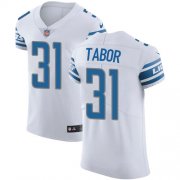 Wholesale Cheap Nike Lions #31 Teez Tabor White Men's Stitched NFL Vapor Untouchable Elite Jersey