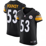 Wholesale Cheap Nike Steelers #53 Maurkice Pouncey Black Men's Stitched NFL Vapor Untouchable Elite Jersey