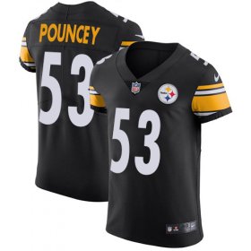 Wholesale Cheap Nike Steelers #53 Maurkice Pouncey Black Men\'s Stitched NFL Vapor Untouchable Elite Jersey