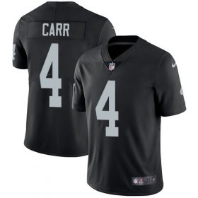 Wholesale Cheap Nike Raiders #4 Derek Carr Black Team Color Men\'s Stitched NFL Vapor Untouchable Limited Jersey