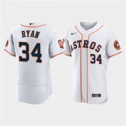 Wholesale Cheap Men's Houston Astros #34 Nolan Ryan White 60th Anniversary Flex Base Stitched Baseball Jersey