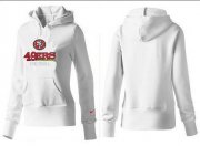 Wholesale Cheap Women's San Francisco 49ers Authentic Logo Pullover Hoodie White