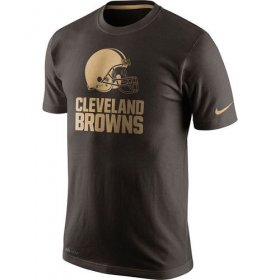 Wholesale Cheap Men\'s Cleveland Browns Nike Brown Championship Drive Gold Collection Performance T-Shirt