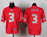 Wholesale Cheap Nike Seahawks #3 Russell Wilson Red Men's Stitched NFL Elite QB Practice Jersey