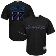 Wholesale Cheap marlins #22 Sandy Alcantara Black New Cool Base Stitched MLB Jersey