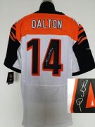 Wholesale Cheap Nike Bengals #14 Andy Dalton White Men's Stitched NFL Elite Autographed Jersey