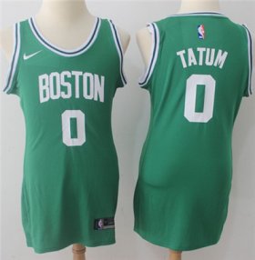 Wholesale Cheap Nike Boston Celtics #0 Jayson Tatum Green Women\'s NBA Swingman Icon Edition Jersey
