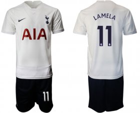 Wholesale Cheap Men 2021-2022 Club Tottenham Hotspur home white 11 Nike Soccer Jersey