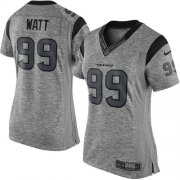 Wholesale Cheap Nike Texans #99 J.J. Watt Gray Women's Stitched NFL Limited Gridiron Gray Jersey