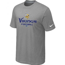 Wholesale Cheap Nike Minnesota Vikings Critical Victory NFL T-Shirt Light Grey