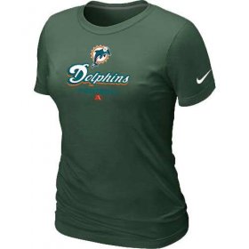 Wholesale Cheap Women\'s Nike Miami Dolphins Critical Victory NFL T-Shirt Dark Green