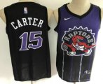 Wholesale Cheap Men's Toronto Raptors #15 Vince Carter Purple with Black Salute Nike Swingman Stitched NBA Jersey