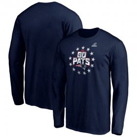 Wholesale Cheap New England Patriots 2019 NFL Playoffs Bound Hometown Checkdown Long Sleeve T-Shirt Navy