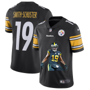 Wholesale Cheap Pittsburgh Steelers #19 JuJu Smith-Schuster Men's Nike Player Signature Moves 2 Vapor Limited NFL Jersey Black