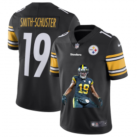 Wholesale Cheap Pittsburgh Steelers #19 JuJu Smith-Schuster Men\'s Nike Player Signature Moves 2 Vapor Limited NFL Jersey Black