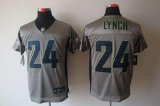 Wholesale Cheap Nike Seahawks #24 Marshawn Lynch Grey Shadow Men's Stitched NFL Elite Jersey