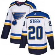 Wholesale Cheap Adidas Blues #20 Alexander Steen White Road Authentic Stitched Youth NHL Jersey