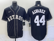 Wholesale Cheap Men's Houston Astros #44 Yordan Alvarez Black Cool Base Stitched Baseball Jersey