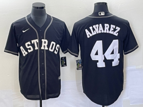 Wholesale Cheap Men\'s Houston Astros #44 Yordan Alvarez Black Cool Base Stitched Baseball Jersey