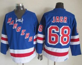 Wholesale Cheap Rangers #68 Jaromir Jagr Light Blue CCM Throwback Stitched NHL Jersey