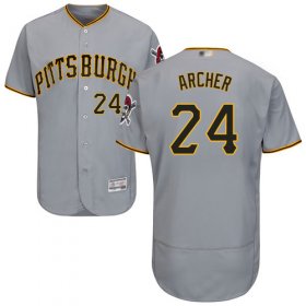 Wholesale Cheap Pirates #24 Chris Archer Grey Flexbase Authentic Collection Stitched MLB Jersey