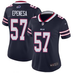 Wholesale Cheap Nike Bills #57 A.J. Epenesas Navy Women\'s Stitched NFL Limited Inverted Legend Jersey
