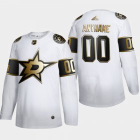 Wholesale Cheap Dallas Stars Custom Men\'s Adidas White Golden Edition Limited Stitched NHL Jersey