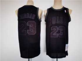 Wholesale Cheap Men\'s Chicago Bulls #23 Michael Jordan Black Stitched Basketball Jersey