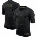 Cheap Buffalo Bills #12 Jim Kelly Nike 2020 Salute To Service Retired Limited Jersey Black