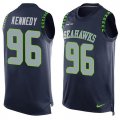 Wholesale Cheap Nike Seahawks #96 Cortez Kennedy Steel Blue Team Color Men's Stitched NFL Limited Tank Top Jersey