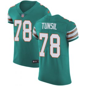 Wholesale Cheap Nike Dolphins #78 Laremy Tunsil Aqua Green Alternate Men\'s Stitched NFL Vapor Untouchable Elite Jersey