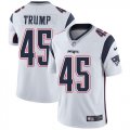 Wholesale Cheap Nike Patriots #45 Donald Trump White Men's Stitched NFL Vapor Untouchable Limited Jersey
