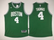 Wholesale Cheap Men's Boston Celtics #4 Isaiah Thomas Revolution 30 Swingman New Green Jersey