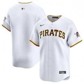 Cheap Men\'s Pittsburgh Pirates Blank White Home Limited Baseball Stitched Jersey