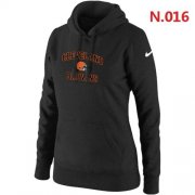 Wholesale Cheap Women's Nike Cleveland Browns Heart & Soul Pullover Hoodie Black