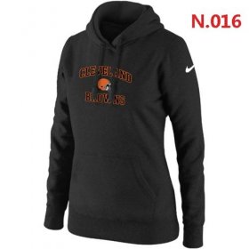 Wholesale Cheap Women\'s Nike Cleveland Browns Heart & Soul Pullover Hoodie Black