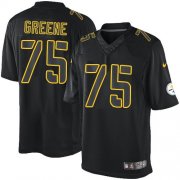 Wholesale Cheap Nike Steelers #75 Joe Greene Black Men's Stitched NFL Impact Limited Jersey