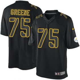 Wholesale Cheap Nike Steelers #75 Joe Greene Black Men\'s Stitched NFL Impact Limited Jersey